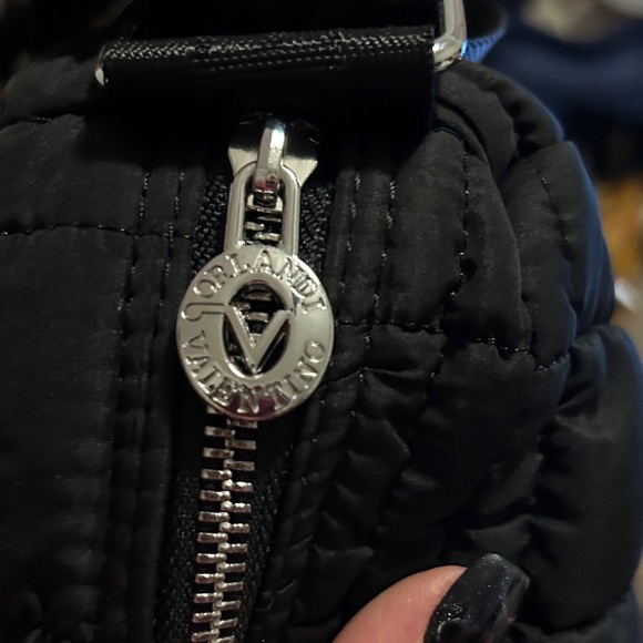 Valentino Black Quilted Puffer Messenger Bag - Picture 6 of 6